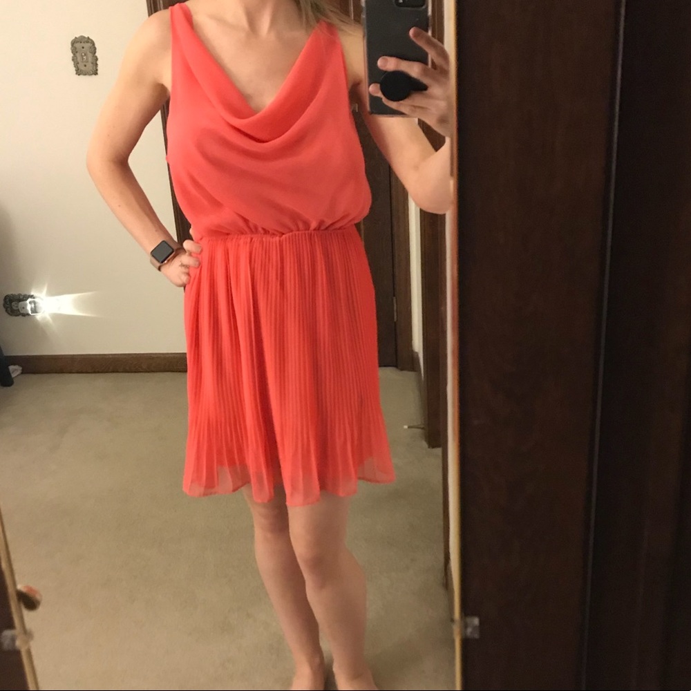 Coral summer tank dress